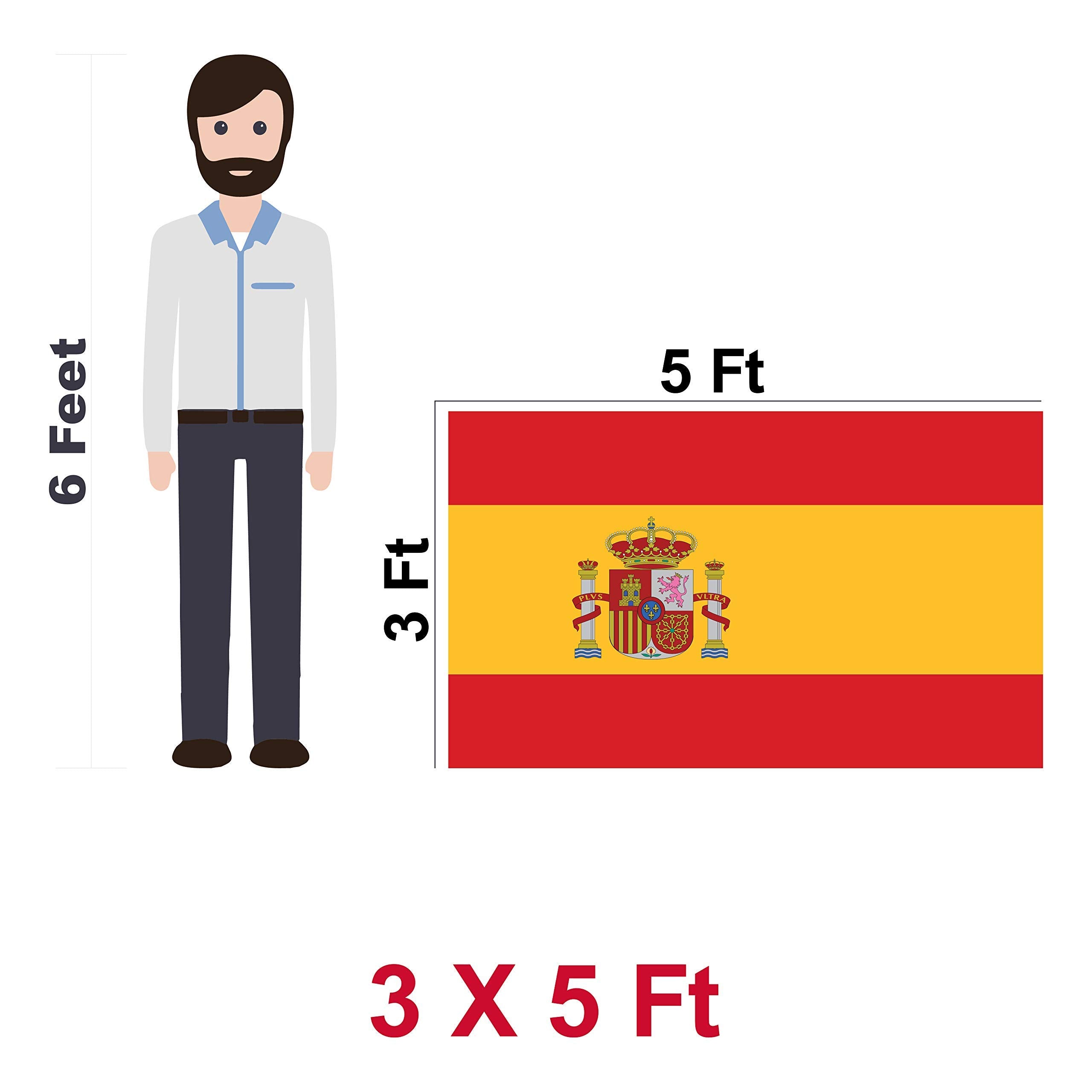 G128 Spain flag displayed at an event for patriotic atmosphere