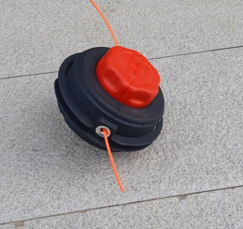 Gabasinover trimmer head front view showing mounting nut and fit benefit