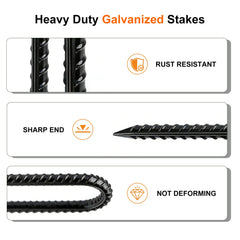gaildon stakes installed in soil illustrating strong ground hold and improved wind resistance