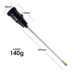 Gain Express close-up of dual pH and moisture sensor for accurate readings