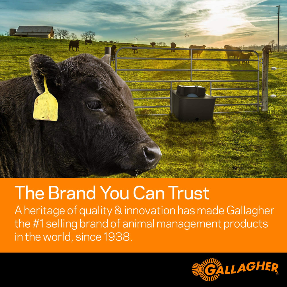 Gallagher S12 packaging and accessories showing included parts and ready-to-install benefit