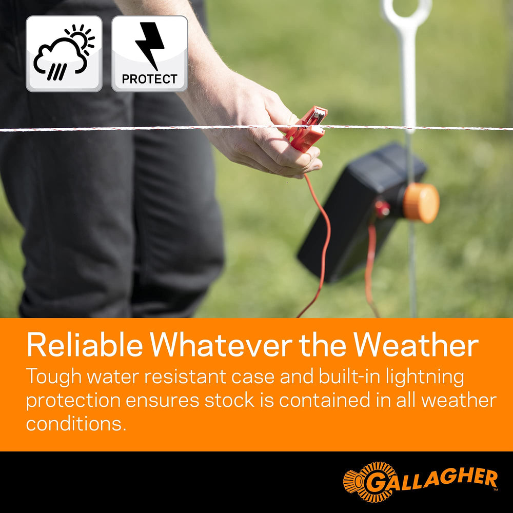 Gallagher S12 weatherproof housing texture indicating outdoor durability