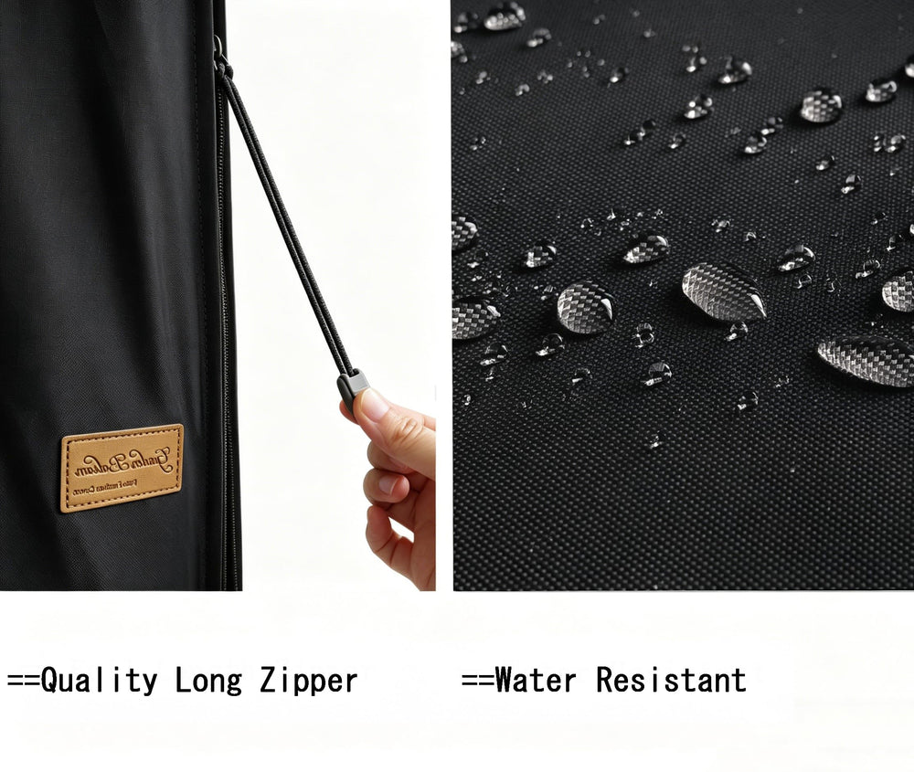 Garden Balsam covered patio umbrella in use protecting canopy from weather