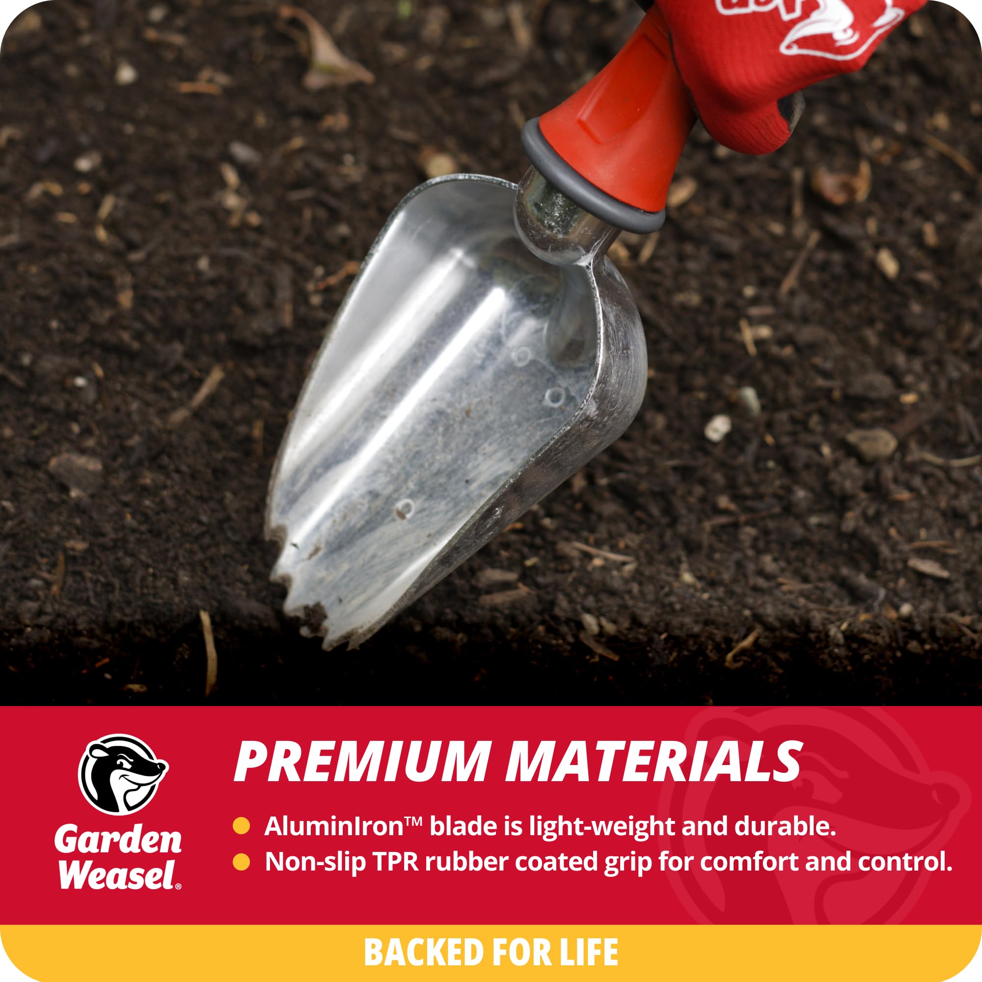 GARDEN WEASEL ergonomic handle grip image showing comfort and reduced hand fatigue
