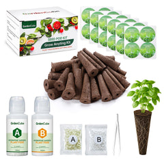 GARDENCUBE front packaging showing full 52pcs kit and contents for fast setup