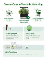 GARDENCUBE nutrient bottles A and B displayed with clear measurement labels
