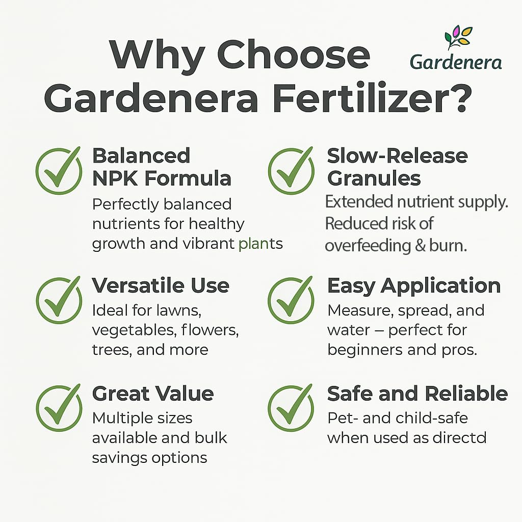 gardenera measuring spoon with granules demonstrating easy, accurate dosing