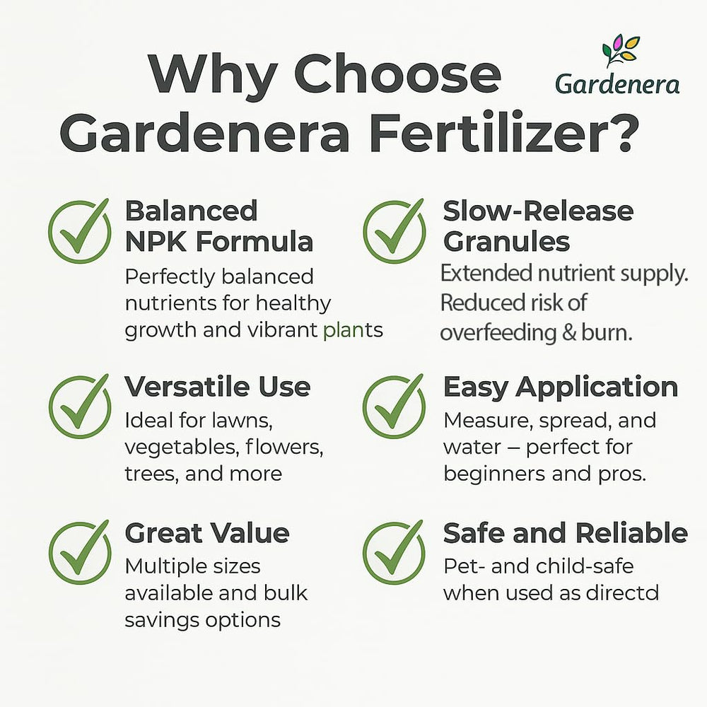 gardenera measuring spoon with granules demonstrating easy, accurate dosing