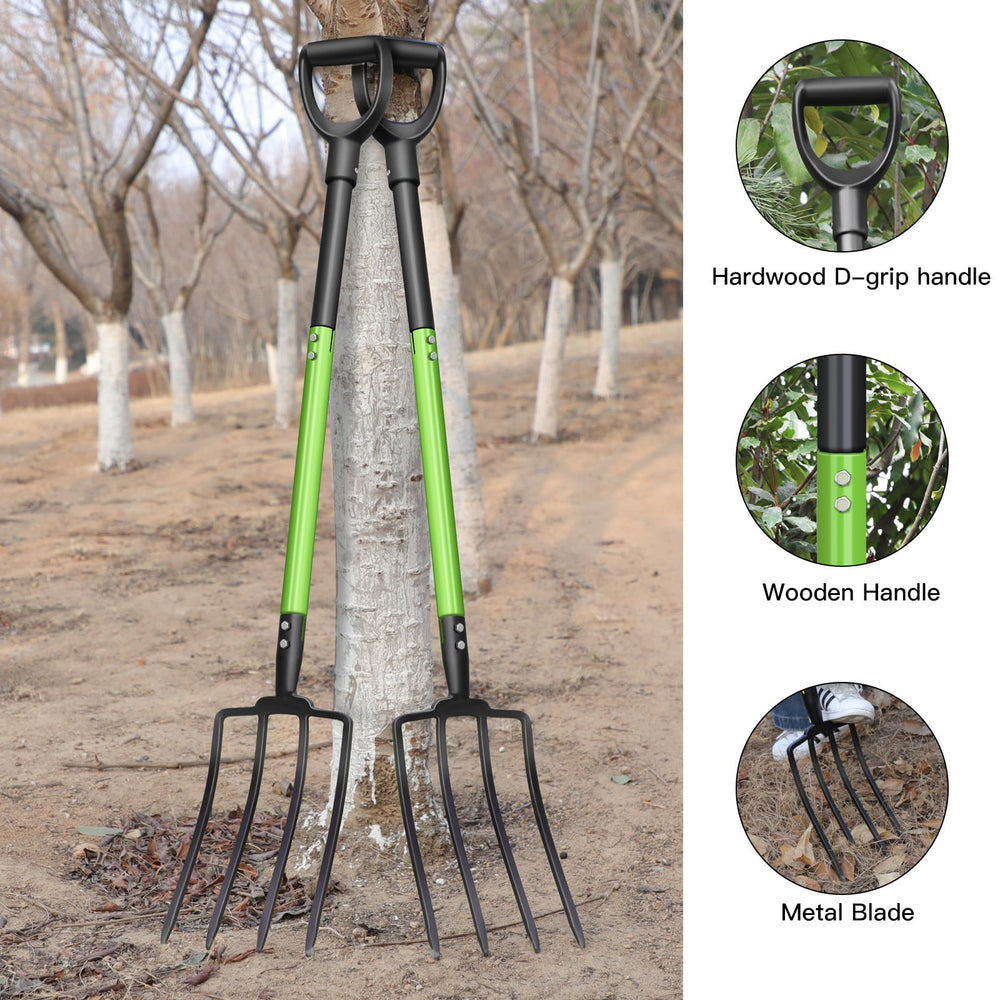 GARDENWORK pitch fork in barn setting showing practical stable use