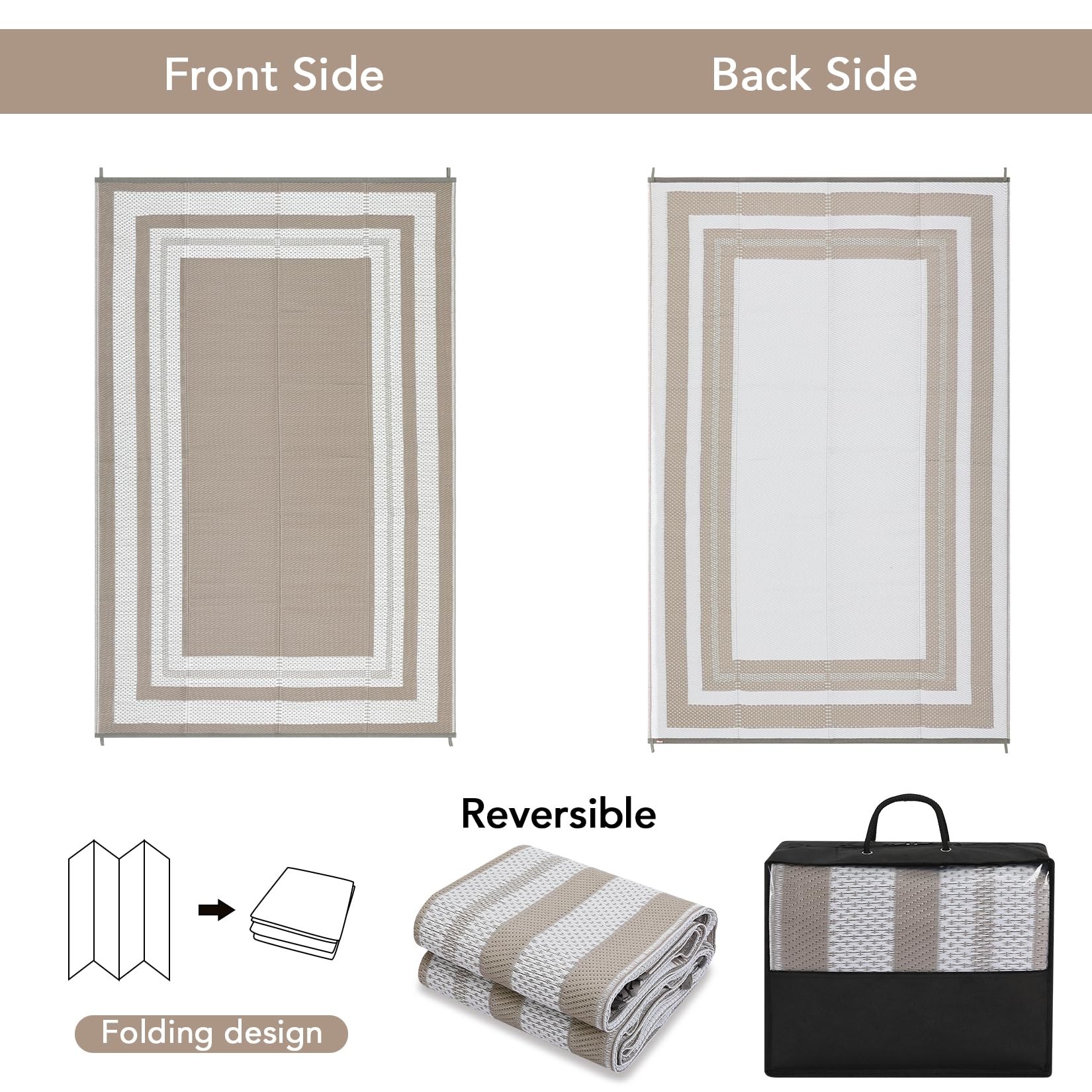 Garvee open-weave view with water drainage, speeds drying outdoors