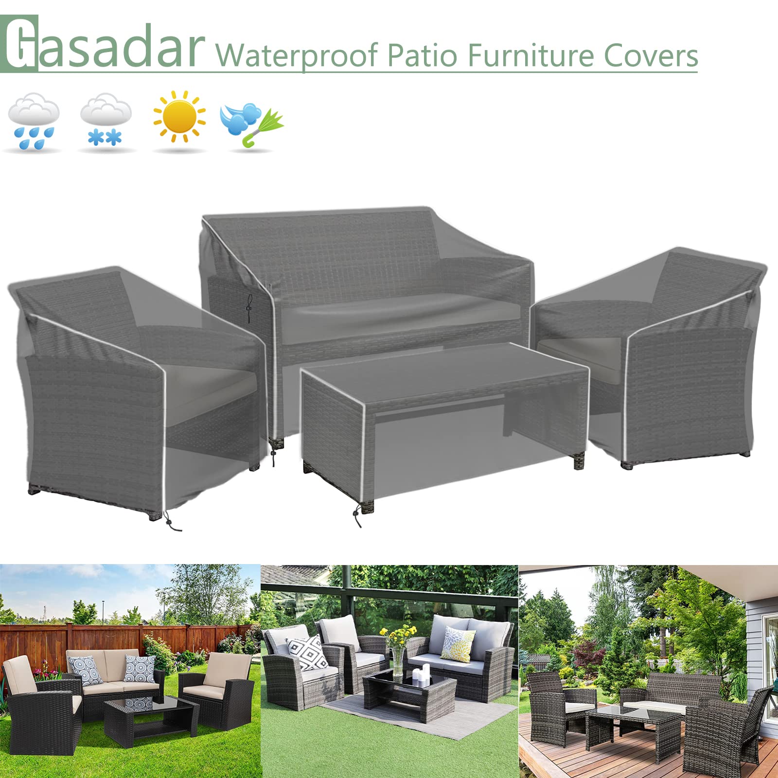 Gasadar coffee table cover with scale showing exact size protection
