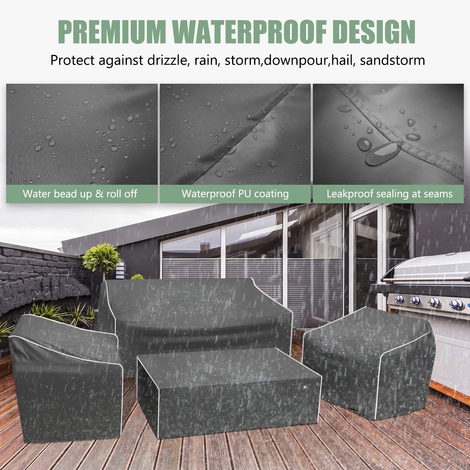Gasadar interior seam and PU backing close-up demonstrating waterproof protection