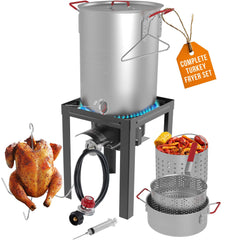 Gas One 30QT pot front view showing capacity and durable finish