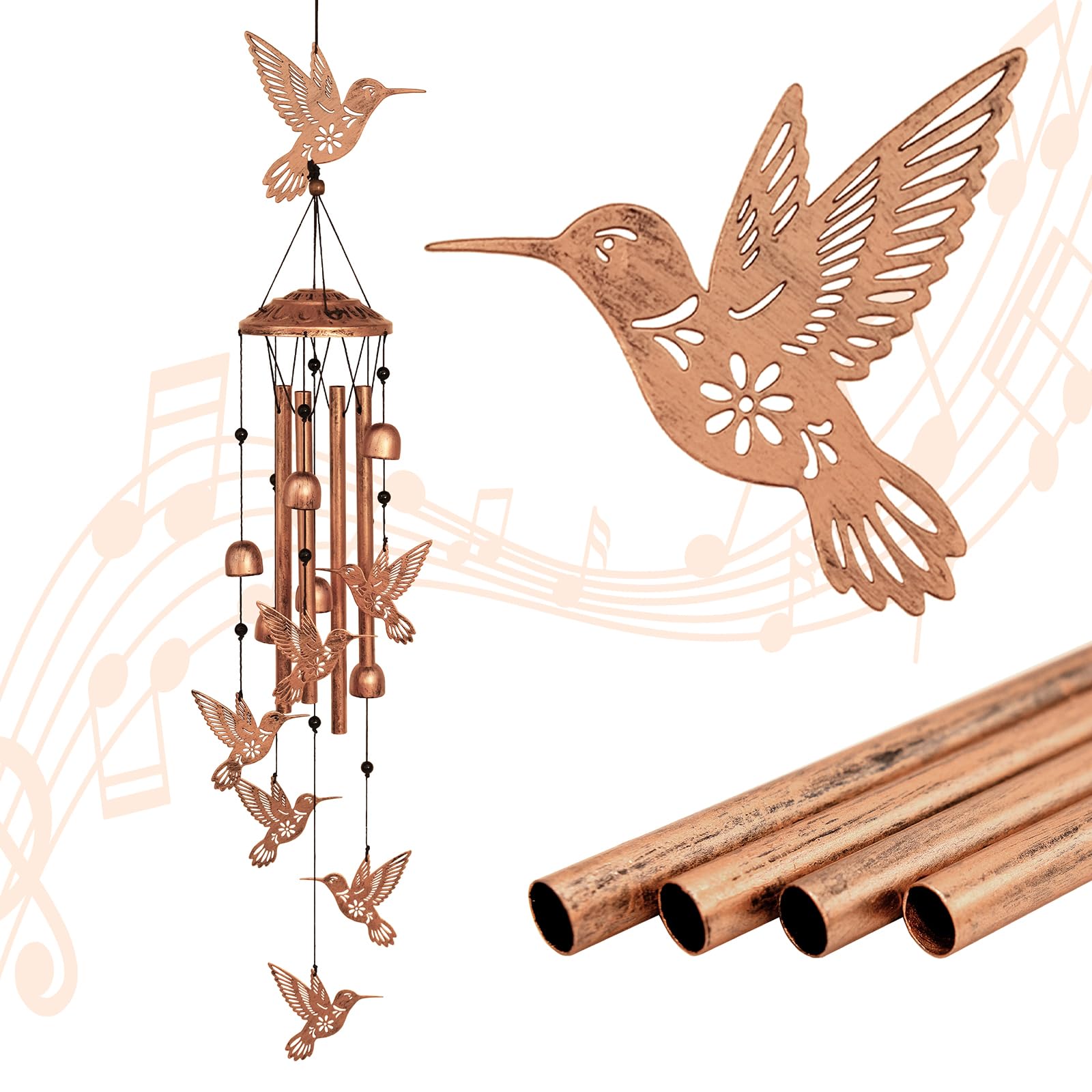 GDNSFIT hummingbird front view showing decorative design and charm