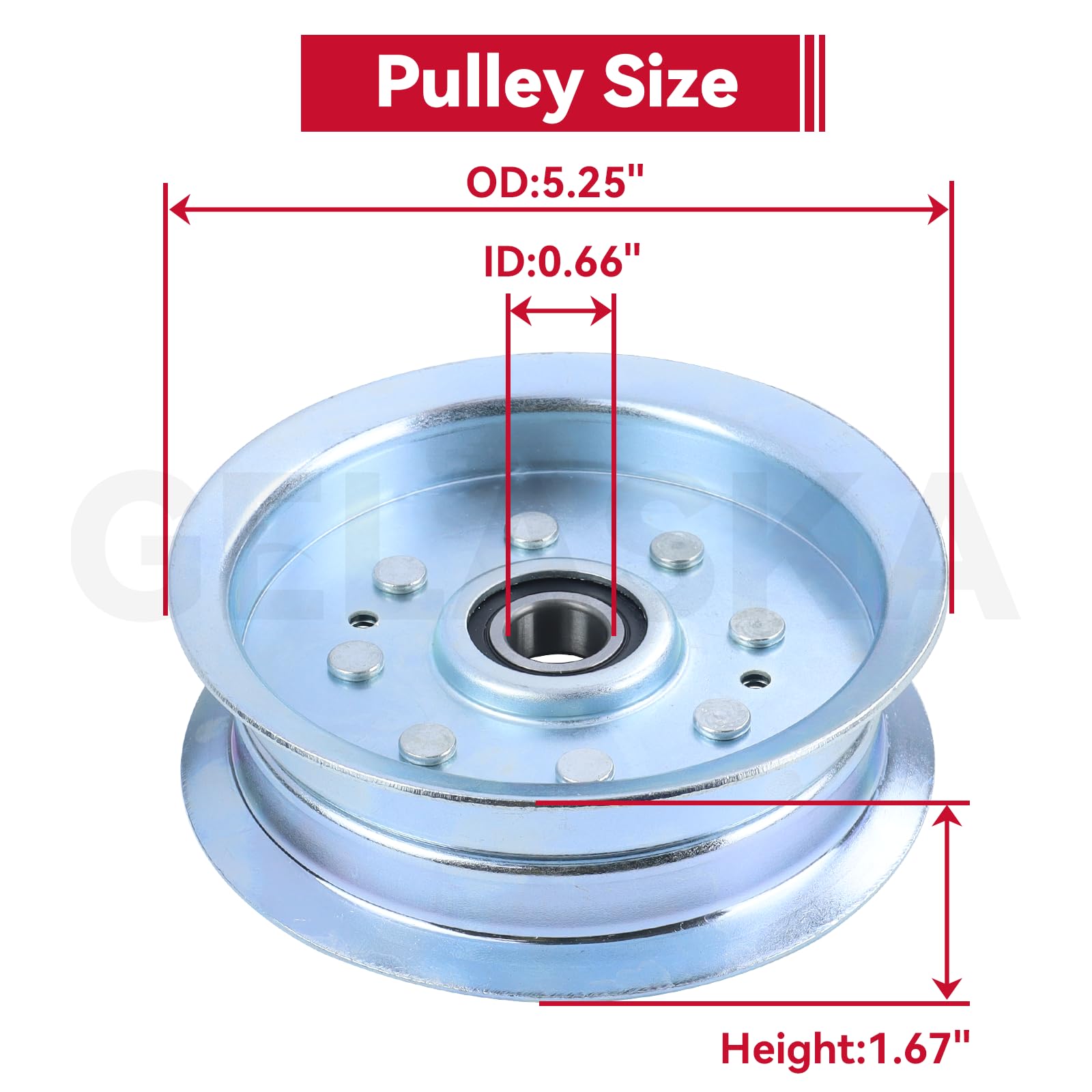 GELASKA bearing seal close-up demonstrating double-seal retention for longer life
