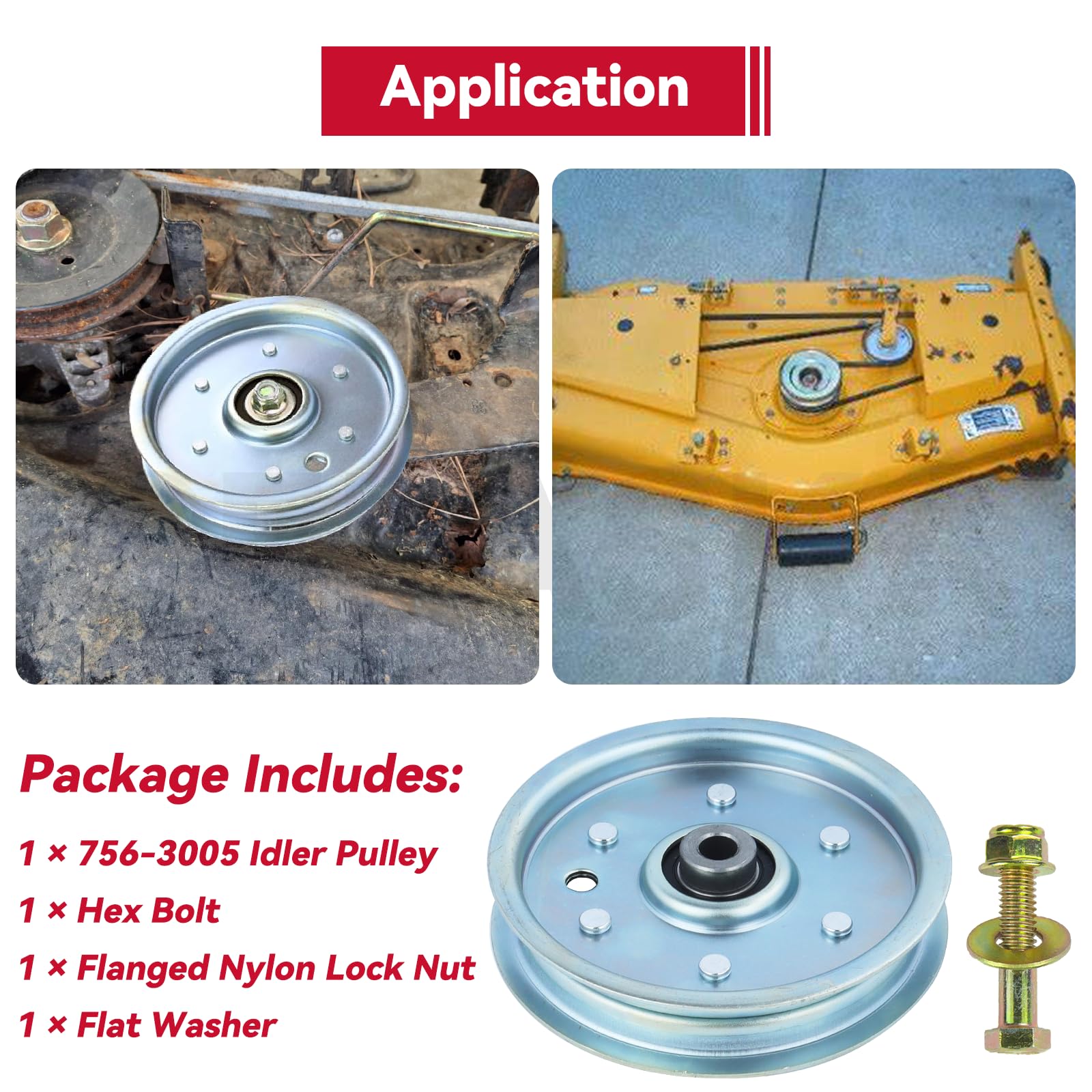 GELASKA pulley in use on a riding mower showing durability during cutting jobs