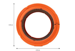 Generac air filter close-up highlighting pleats and clean-air protection benefit