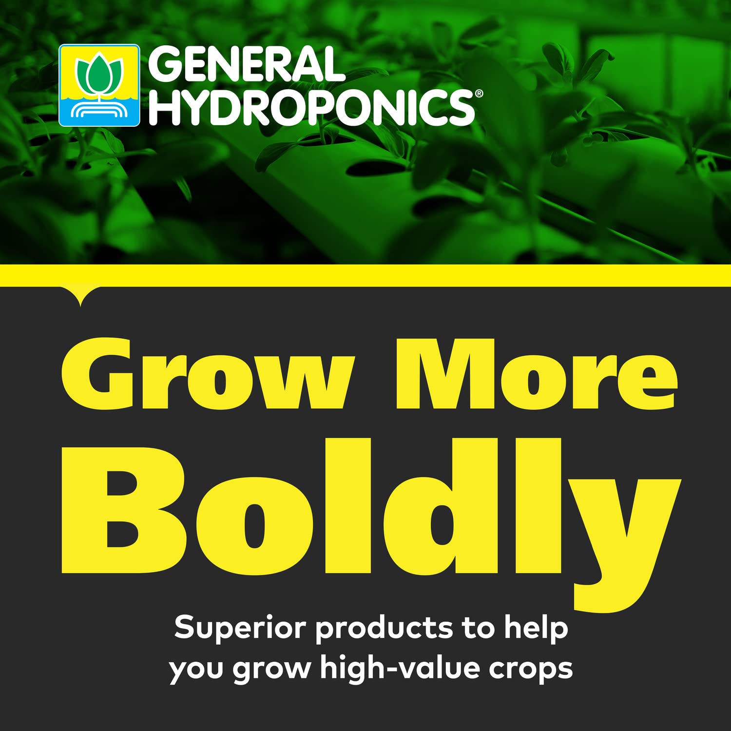 General Hydroponics CALiMAGic beside ripe tomatoes illustrating blossom end rot prevention benefits