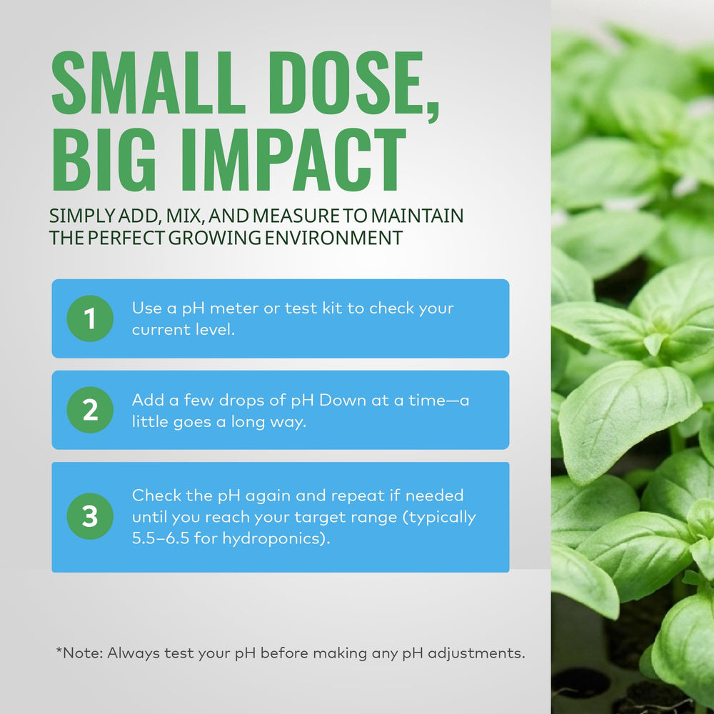 General Hydroponics next to measuring cup showing precise dosage ease