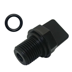 Generic close-up of O-ring and plug face showing seal detail for leak prevention