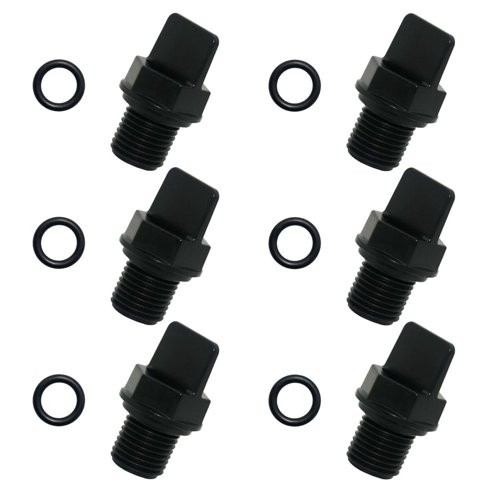 Generic 006721F front view showing six plugs and O-rings for quick replacement benefit