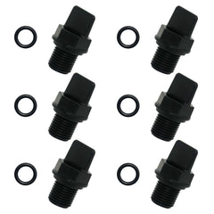 Generic 006721F front view showing six plugs and O-rings for quick replacement benefit