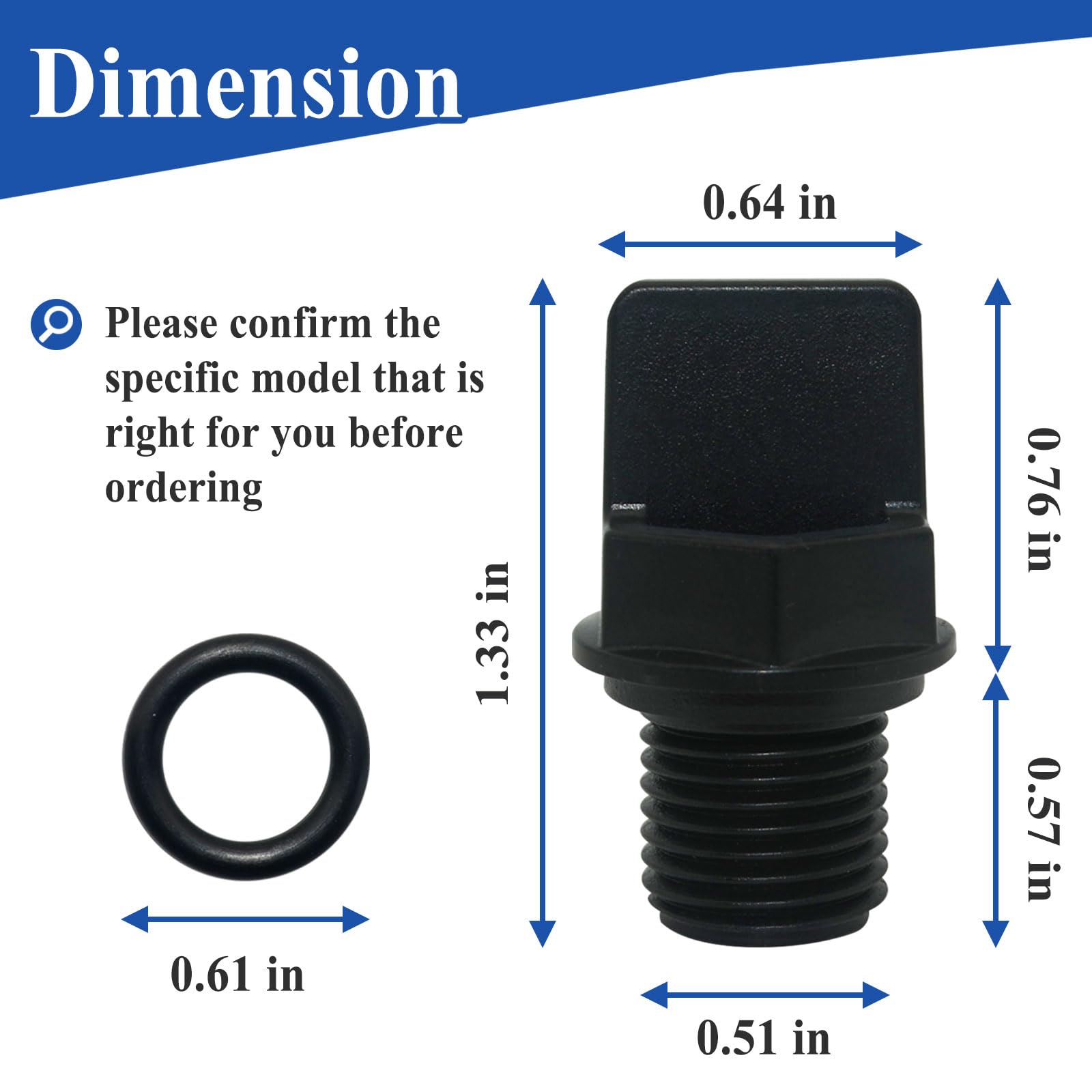 Generic threaded plug detail demonstrating precise fit for secure connection