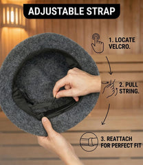 Generic close-up of integrated sweatband absorbing moisture for comfort