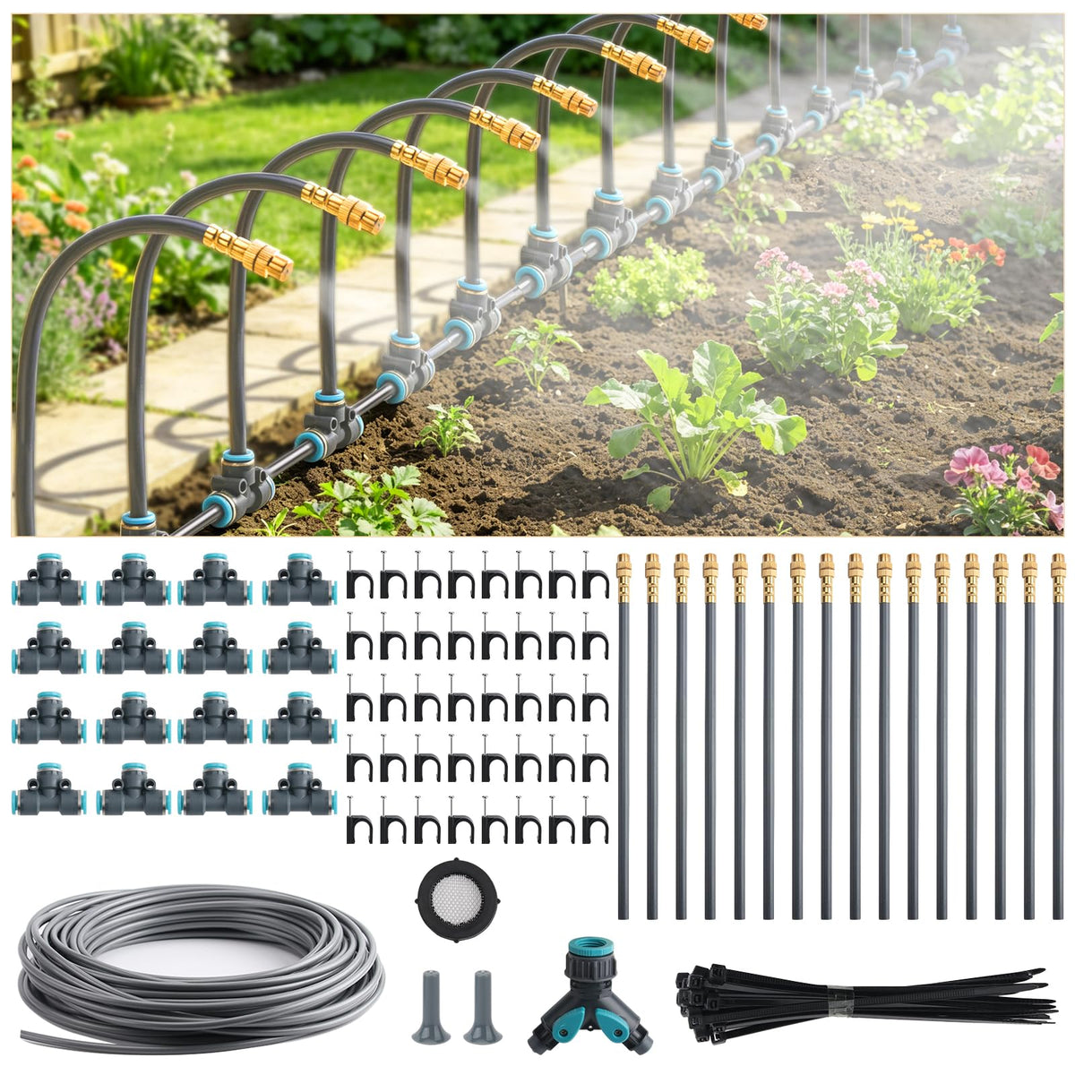 Generic front packaging of drip kit showing contents and benefits