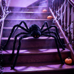 Generic spider placed in yard display creating spooky atmosphere and curb appeal