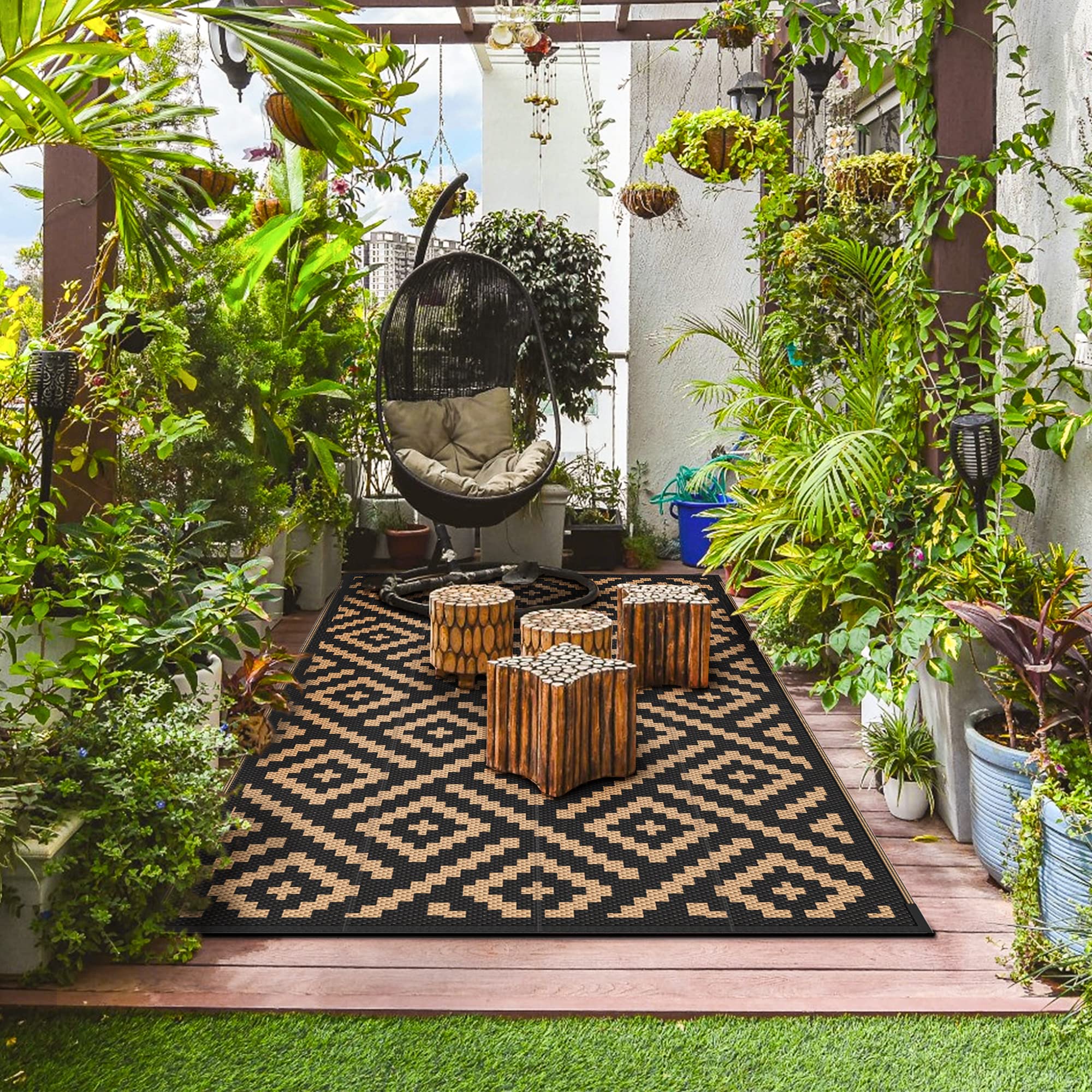 GENIMO reversible patterns displayed to double rug lifespan and style options