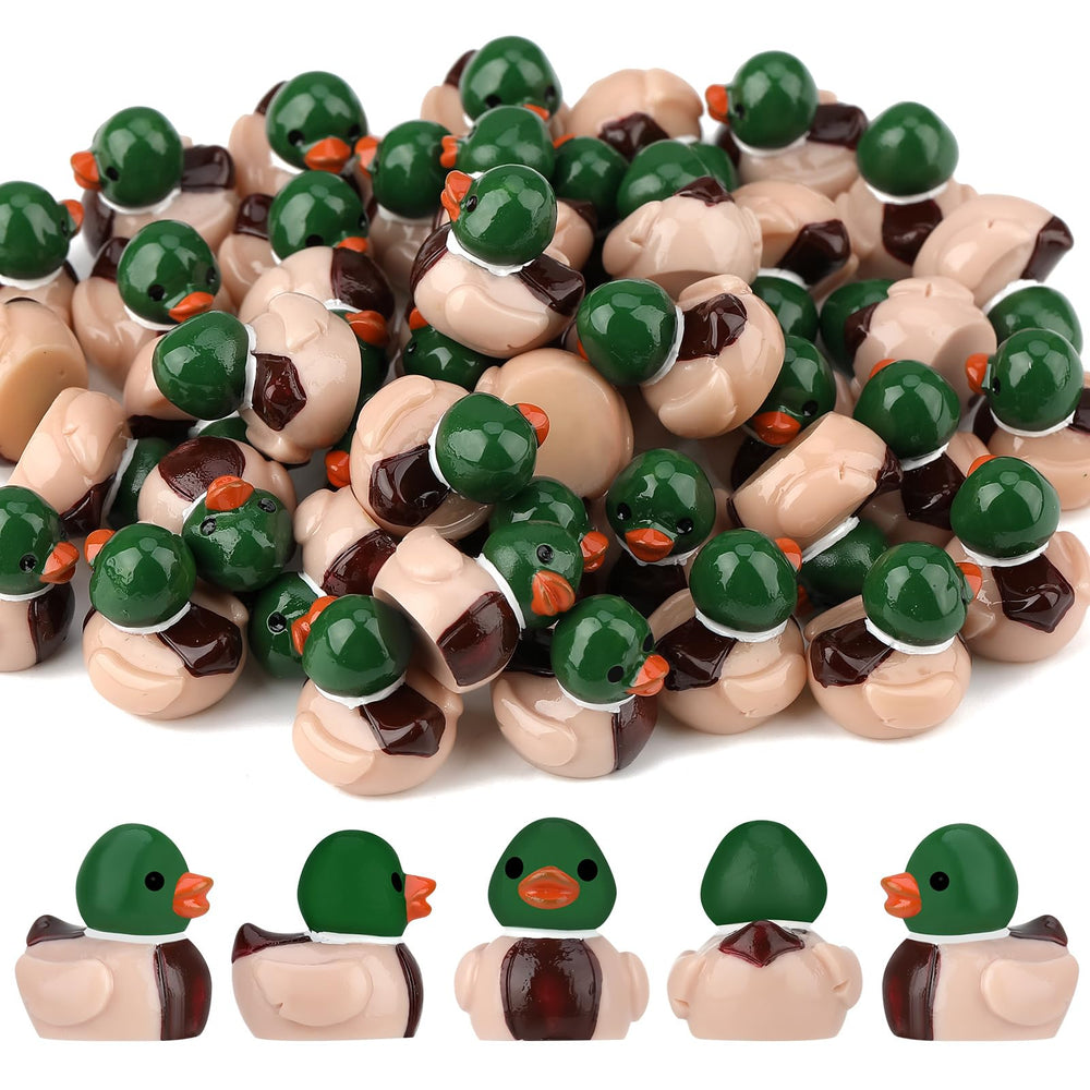 GGSTDDUP front view of package showing 50 mallard resin ducks and vibrant colors