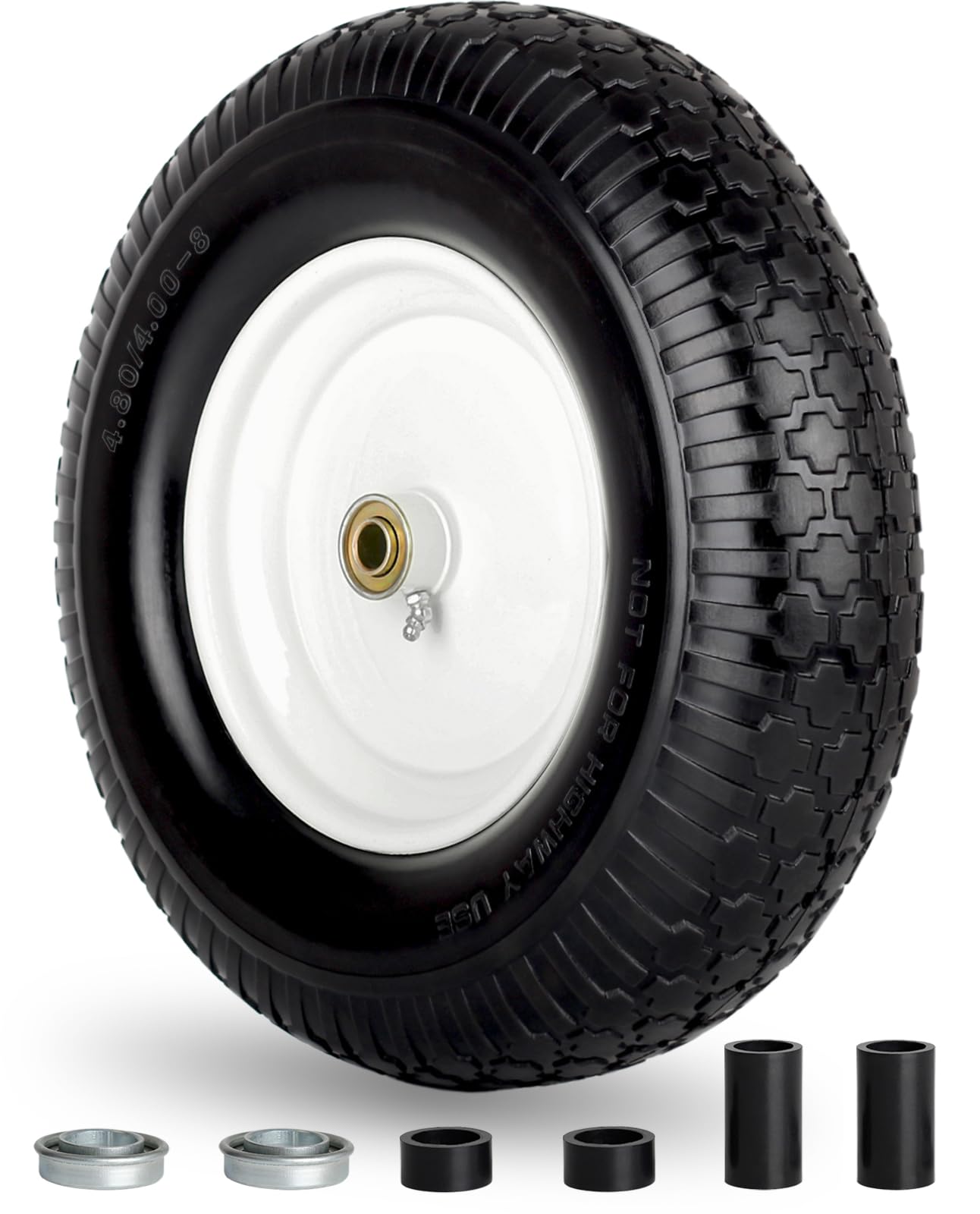 GICOOL front view of complete wheel assembly showing ready-to-install design and durability