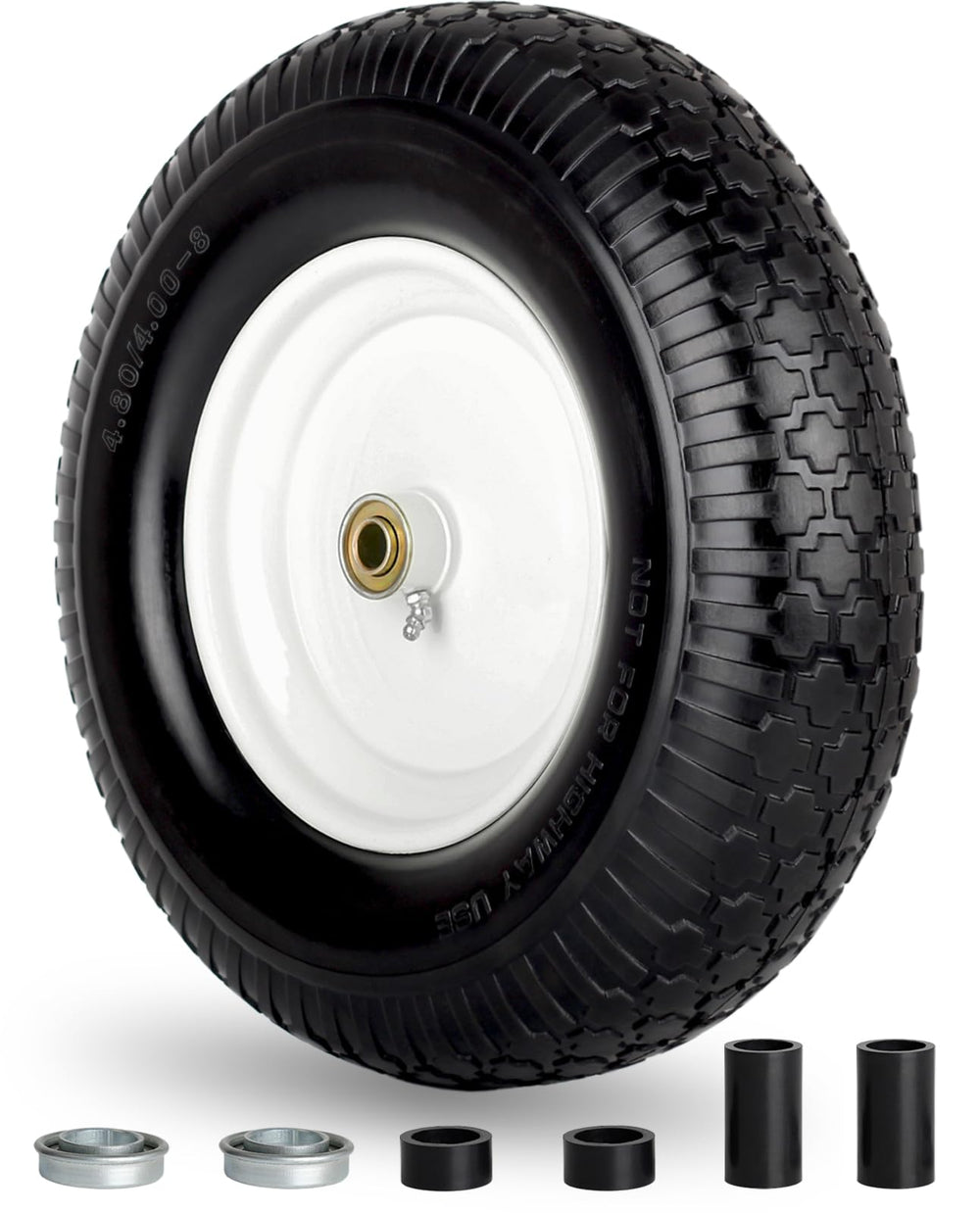 GICOOL front view of complete wheel assembly showing ready-to-install design and durability