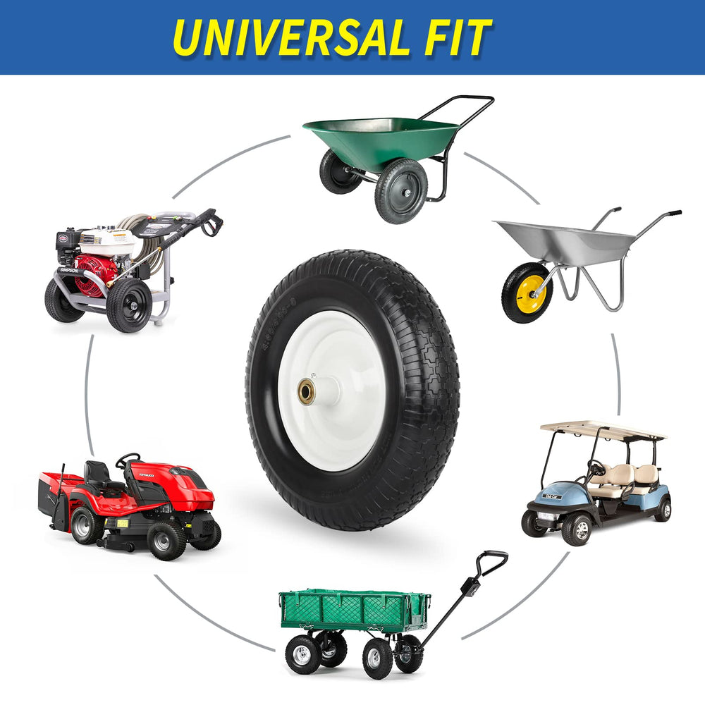 GICOOL wheel on garden cart in use providing puncture-free performance during yard work