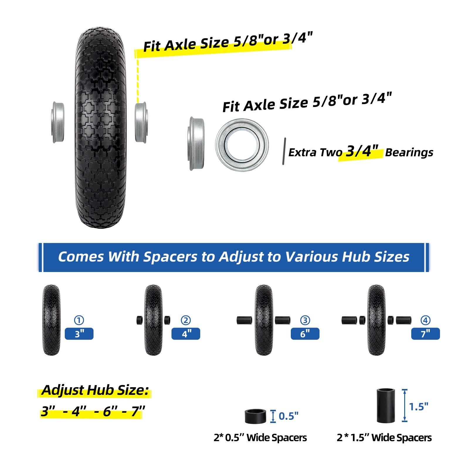 GICOOL wheel next to ruler for scale showing 16-inch diameter for fit confirmation