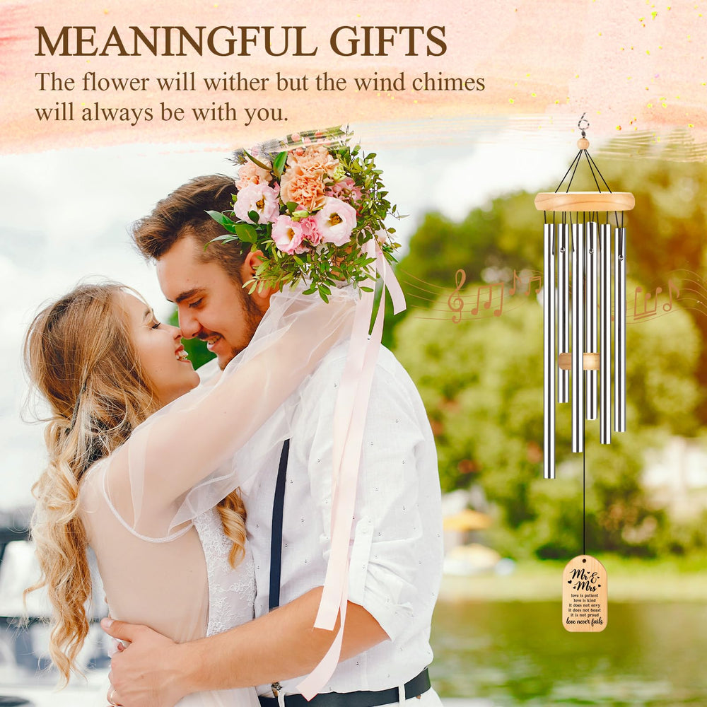 GiftChant wind chime hanging on a porch creating calming ambiance benefit: peaceful outdoor accent