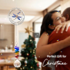 GIFTELIX close-up of dragonfly detail highlighting glass clarity and comforting symbolism