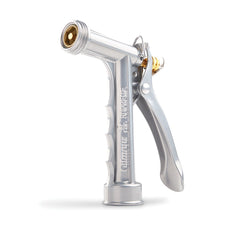GILMOUR metal nozzle front view showing durable construction and ease of use