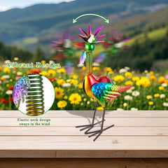 giole rooster side profile displaying sturdy welded metal construction