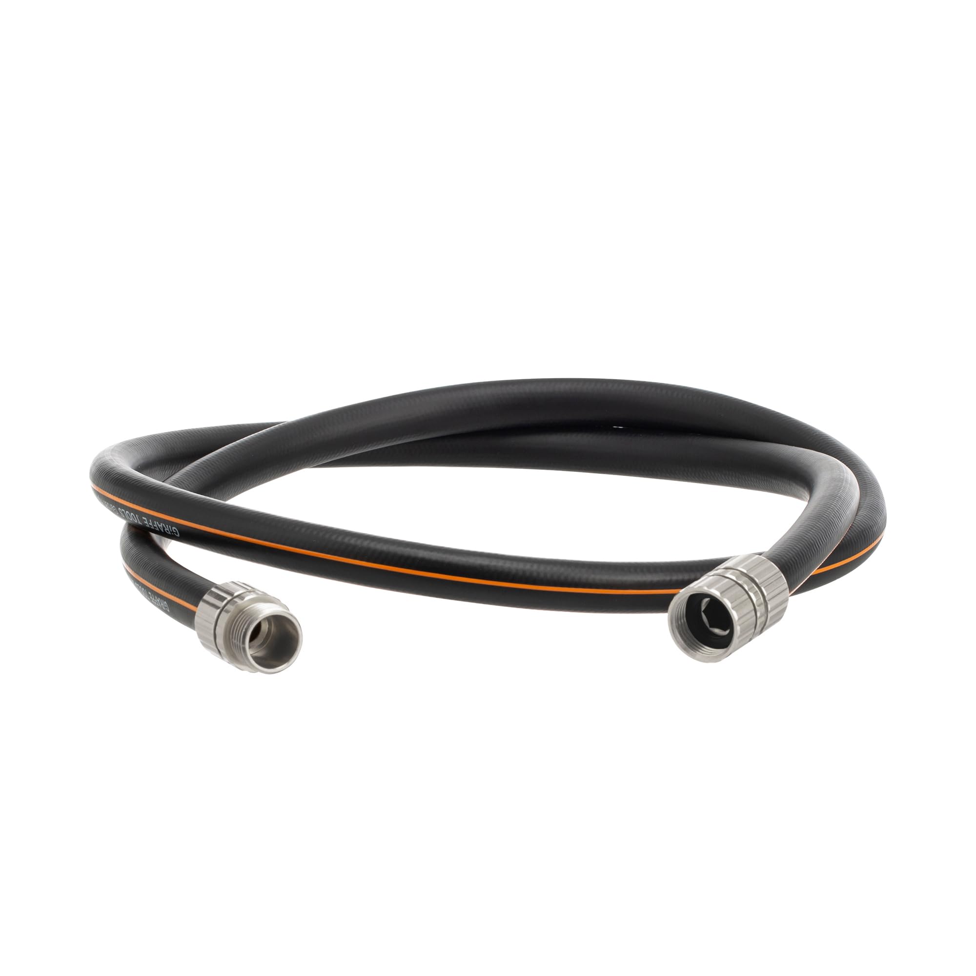 Giraffe Tools front view of 5ft hose showing compact design and benefits