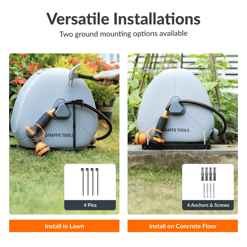 Giraffe Tools mounted on concrete with anchors showcasing secure permanent install benefit