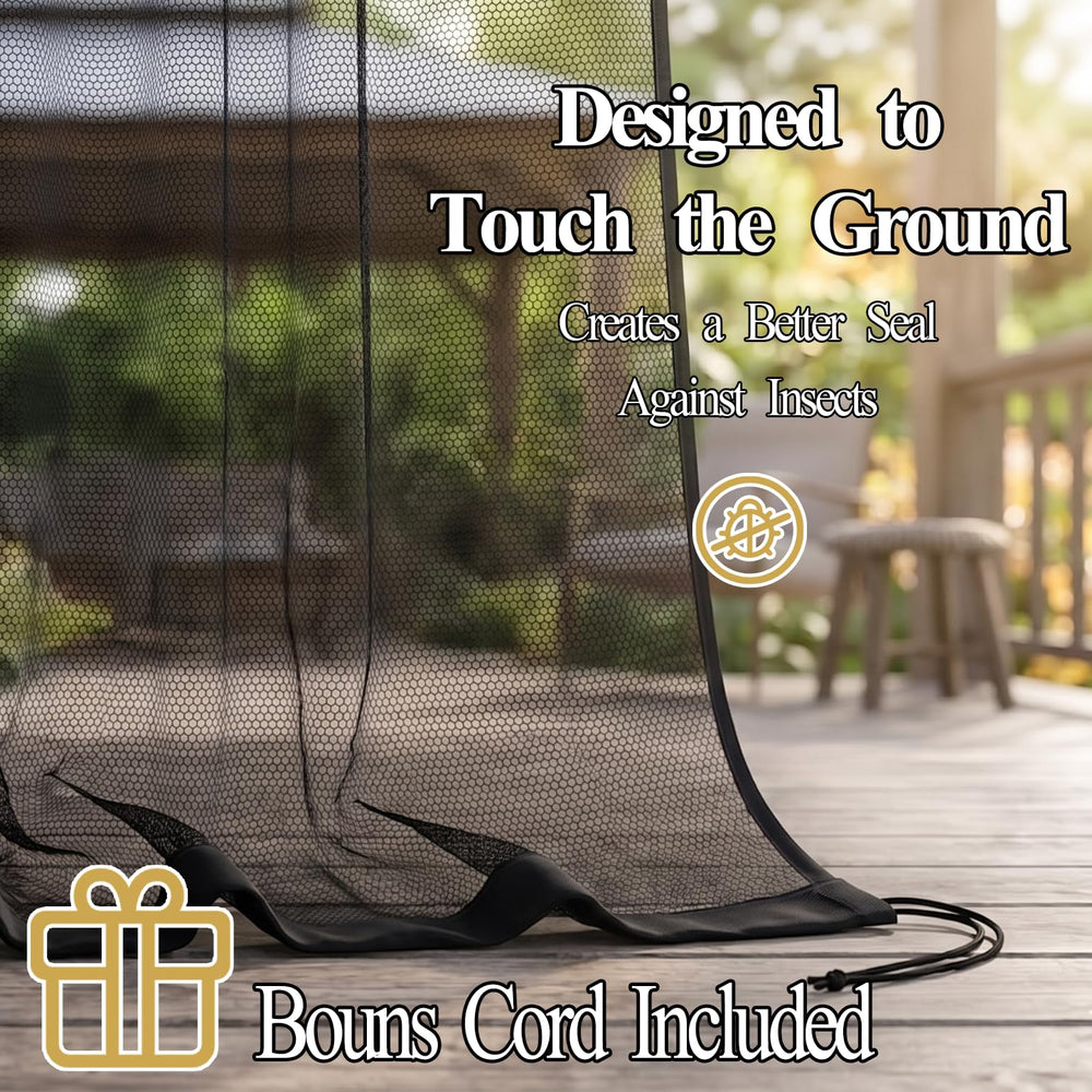 GITOHLD lifestyle patio setup with net curtains delivering airy comfort outdoors