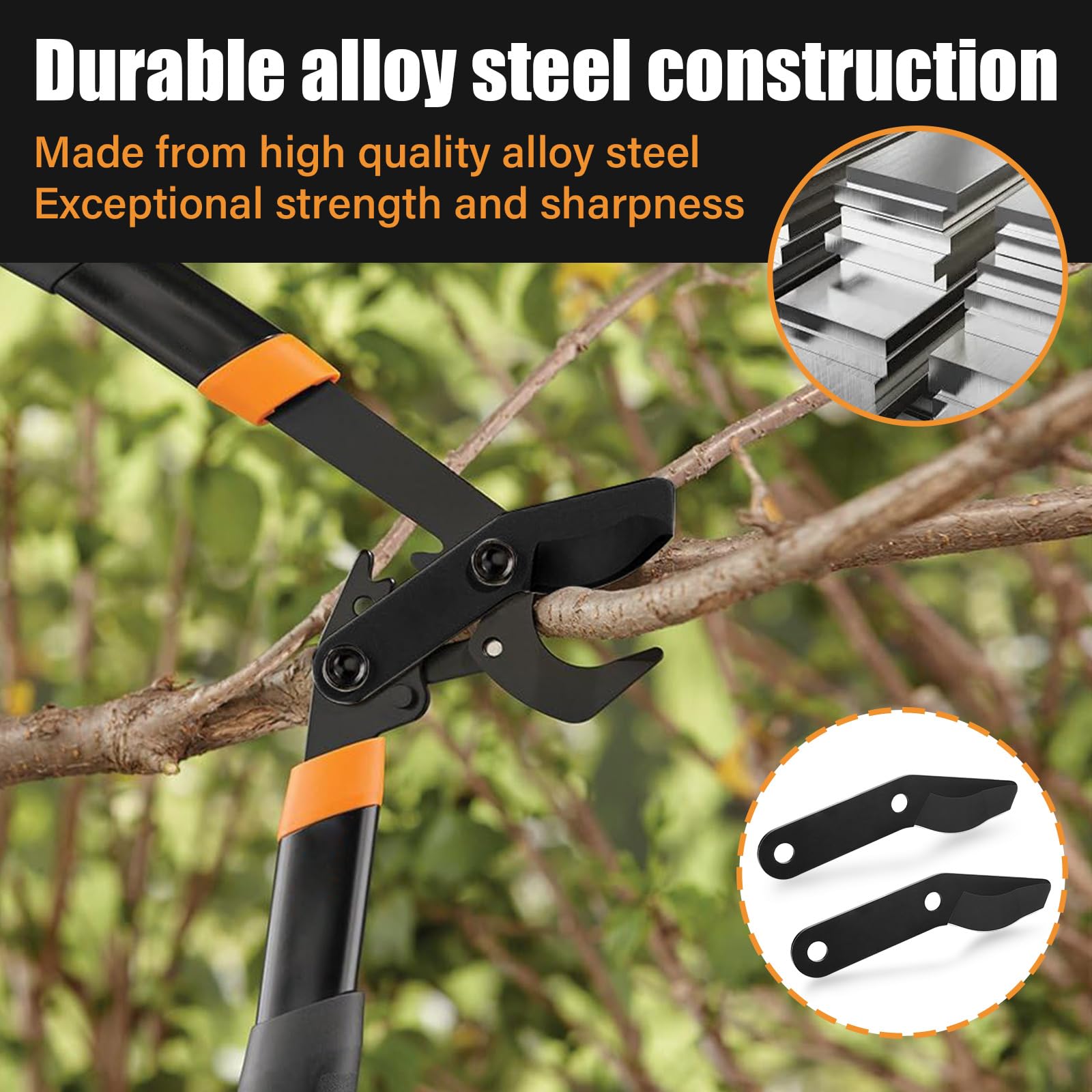 GJK blades installed on Fiskars lopper demonstrating restored cutting power
