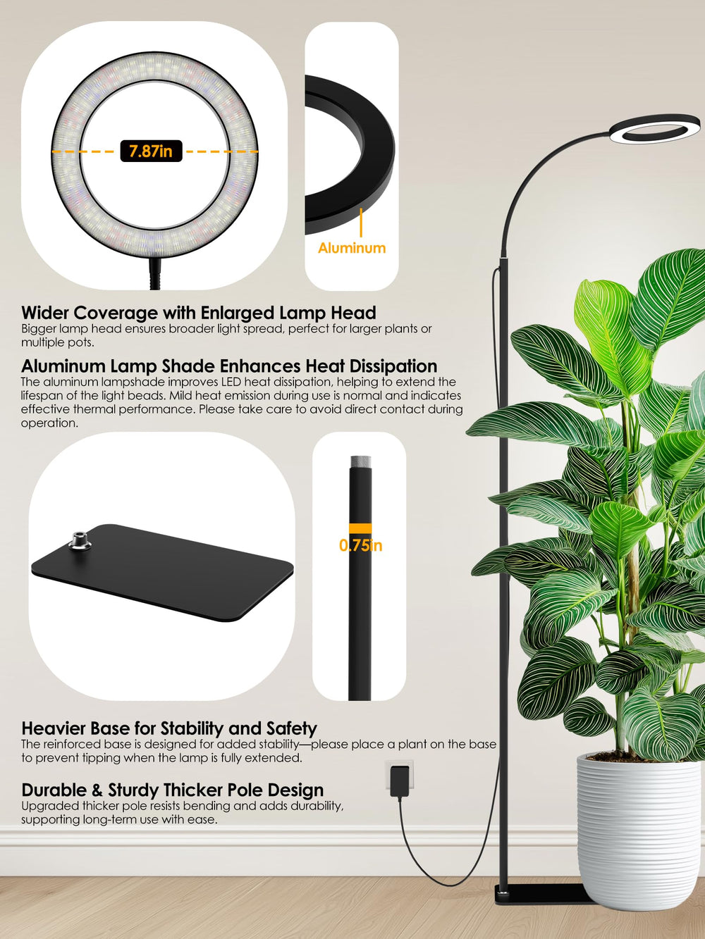 GLOWRIUM frosted diffuser softening light for gentle illumination