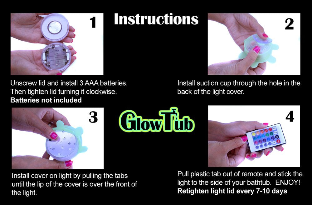 GlowTub on a bathroom ledge with candles creating a cozy atmosphere