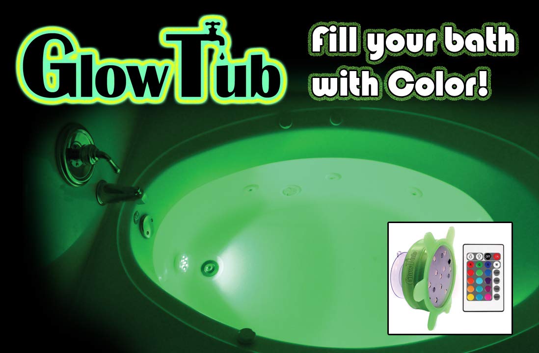 GlowTub beside AAA batteries showing 2.75-inch size for portability