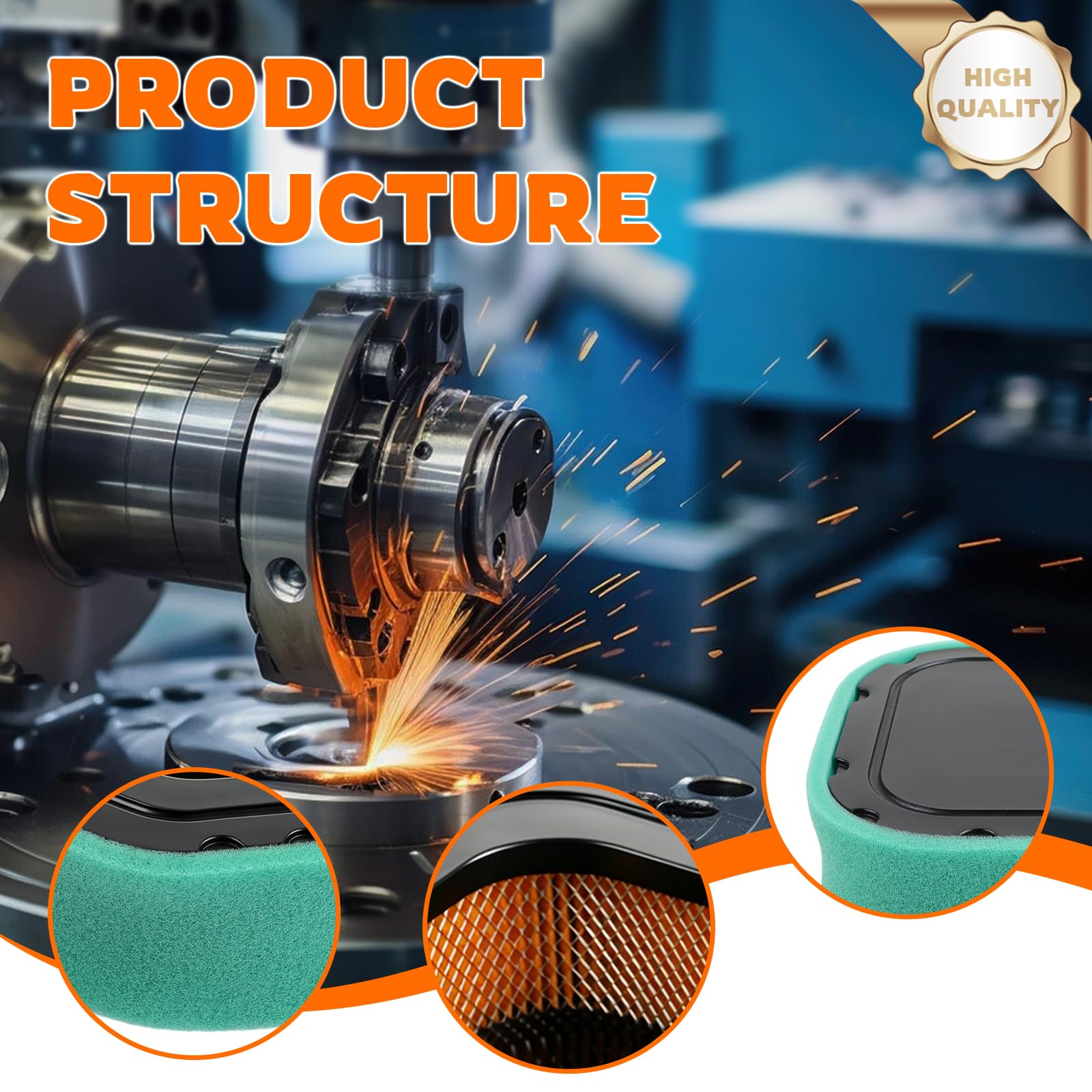 GoaMotors air filter installed in Kohler engine demonstrating proper fit
