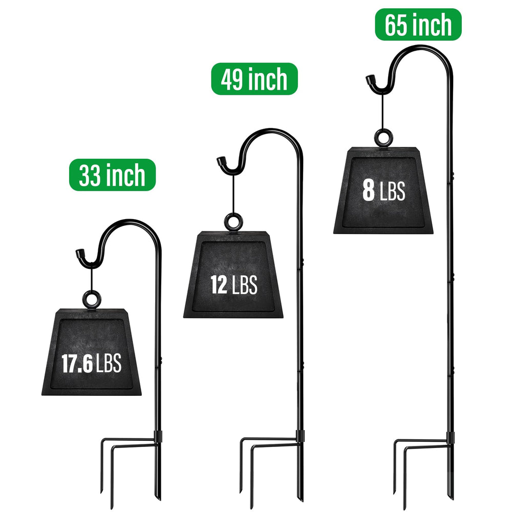 GOFORWILD two hooks displayed side-by-side showing 33 and 49 inch height options