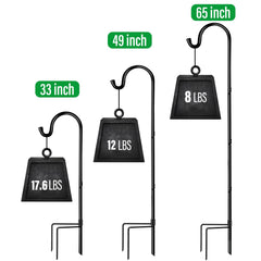 GOFORWILD two hooks displayed side-by-side showing 33 and 49 inch height options